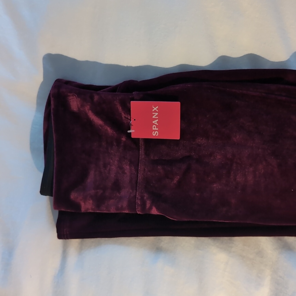 Spanx crushed velvet leggings S